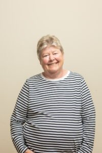 Colour portrait of Gillian Cocker