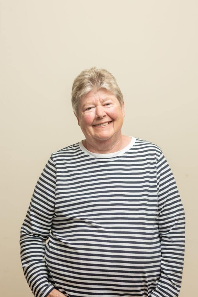 Colour portrait of Gillian Cocker