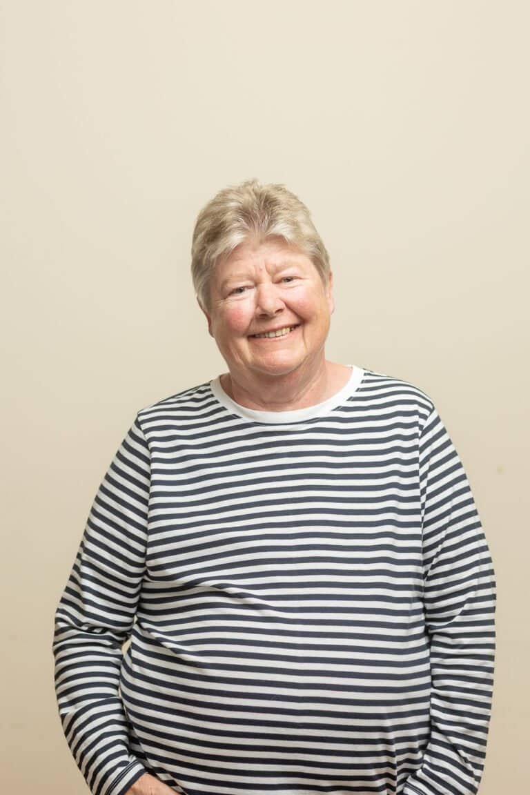 Colour portrait of Gillian Cocker