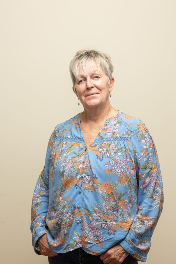 Colour portrait of Julie Cocker